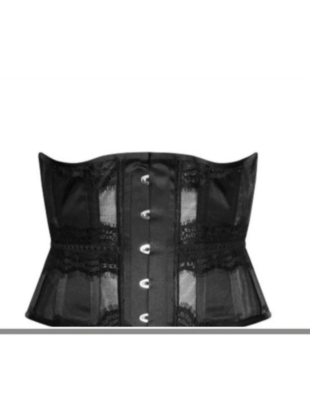 Fox & Royal City Chic Black Betty Trim Underbust Corset Sz 34 (39/40" Waist) NEW - Picture 9 of 15